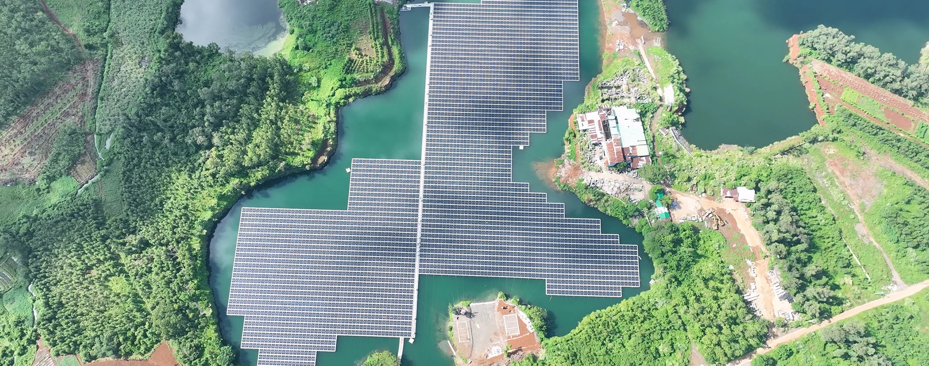 中国海南省における7.2MWの浮体式太陽光発電プロジェクト
