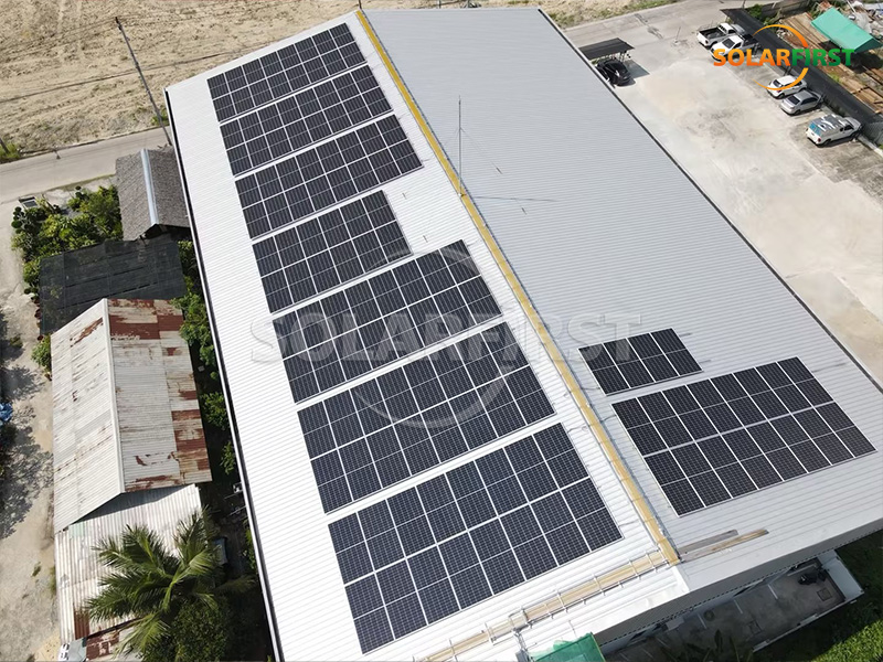 #1MWp Metal Roof Mount in Thailand